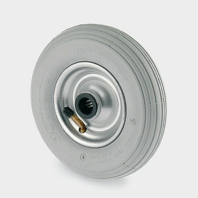 Roue TENTE-ROLLEN, roue Ø 200 mm, capacité de charge 75 kg, A 55 Shore, DPR200x50-20 2PR gris