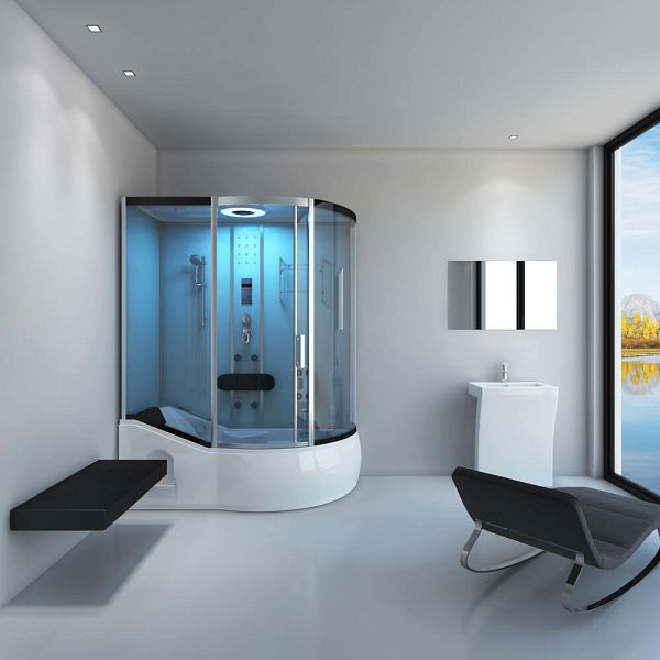 HOME DELUXE douche à vapeur ALLIN 4IN1 - blanc droite, 1063