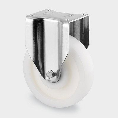 Roulette fixe TENTE-ROLLEN, roue Ø 200 mm, capacité de charge 800 kg, hauteur de construction 240 mm, D 75 Shore, 4688UOP200P63