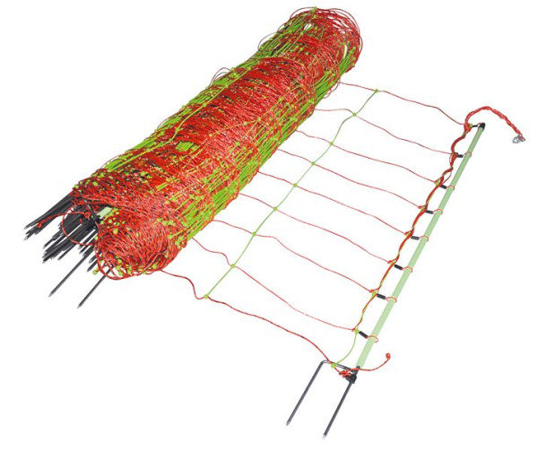 Filet combiné Gallagher EuroNetz, double piquet de terre, orange 90/2-14/G-50m, 075584