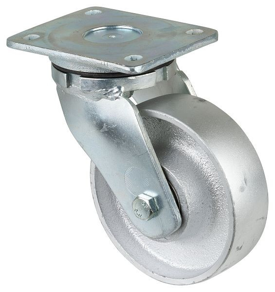 Roues BS Roulette robuste, largeur de roue 45 mm, Ø roue 150 mm, capacité de charge 600 kg, bande de roulement coulée, corps de roue coulé, roulements à billes, RR100.C81.150