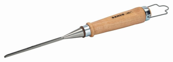 Burin Bahco, manche bois, anneau acier nickelé, 40 x 140 mm, 425-40