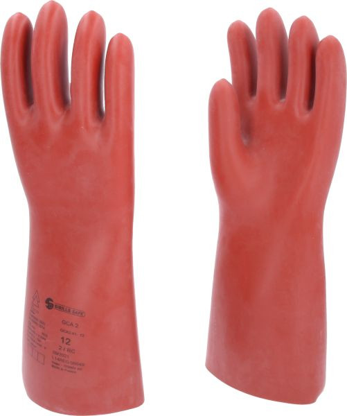 KS Tools Gant de protection pour électricien avec protection mécanique et thermique, taille 12, classe 2, rouge, longueur : 410 mm, 117.0012