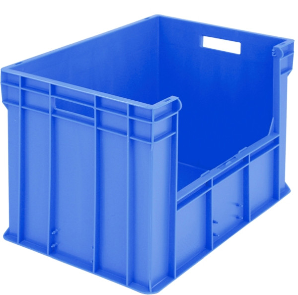 Bac gerbable BITO Euro BN /BN6446 600x400x415 bleu, ouverture de retrait sur le côté long, C0850-0024