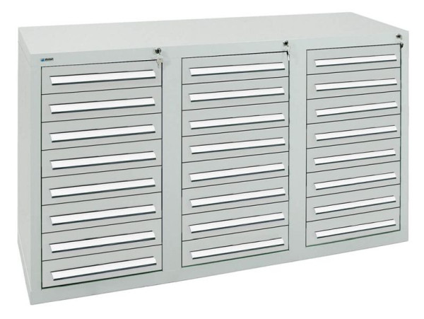 armoire à tiroirs émoussés série T-100/35-3, RAL 7035/7035, 24 tiroirs (24 x100 mm), 8153107