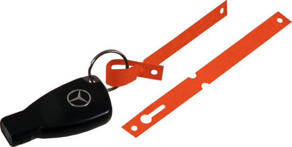 Porte-clés Eichner en Tyvek, orange, UE : 1000 pièces, 9219-00818