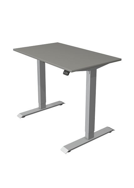 Table compacte Kerkmann L 1000 x P 600 mm, réglable en hauteur électriquement de 740 à 1230 mm, graphite, 10226312