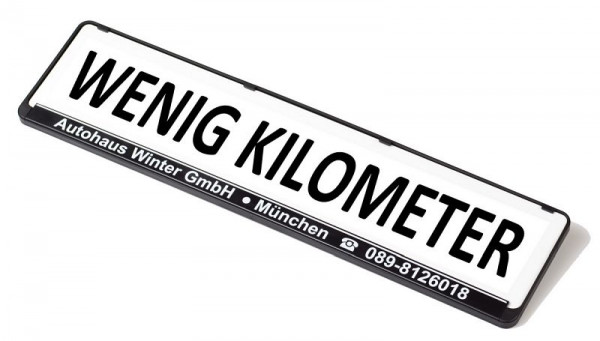 Enseigne publicitaire Eichner Miniletter standard, blanc, impression : quelques kilomètres, 9219-00158