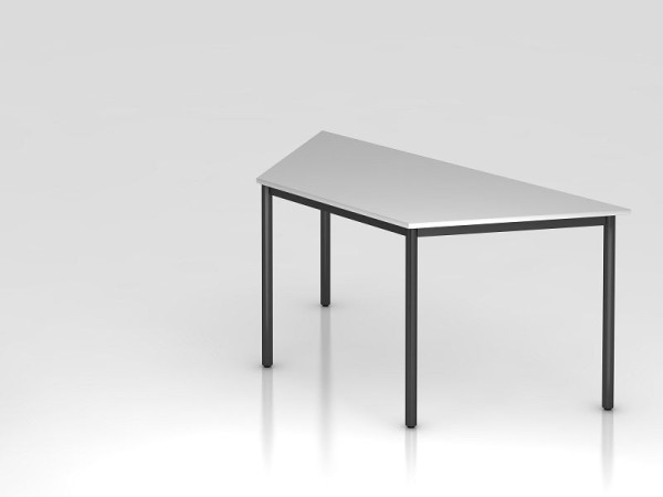 Hammerbacher table trapézoïdale base ronde 160x69cm gris/noir, forme trapézoïdale, VDRTR/5/D