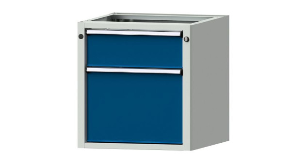 Armoire de base pour établis ANKE, modèle 1802 V, 570 x 615 x 600 mm, RAL 7035/5010, 402.009