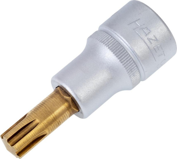 Douille de tournevis Hazet, carré creux 12,5 mm (1/2 pouce), cannelure interne Ribe-CV, M10, 991-10