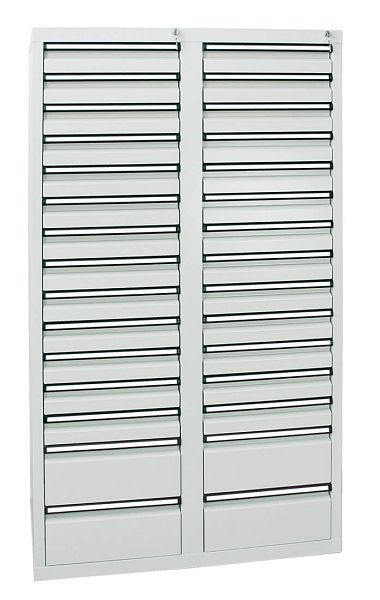 armoire à tiroirs émoussés série STS 410, RAL 7035/7035, 30 tiroirs (26x100, 4x200 mm), 7104707