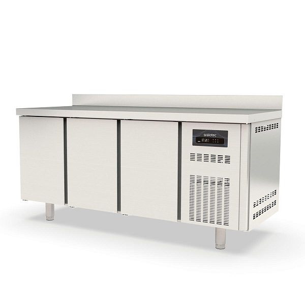 Table réfrigérante Vaiotec TOPLINE 700 / triple GN1/1 avec 3 portes et dosseret, 10295