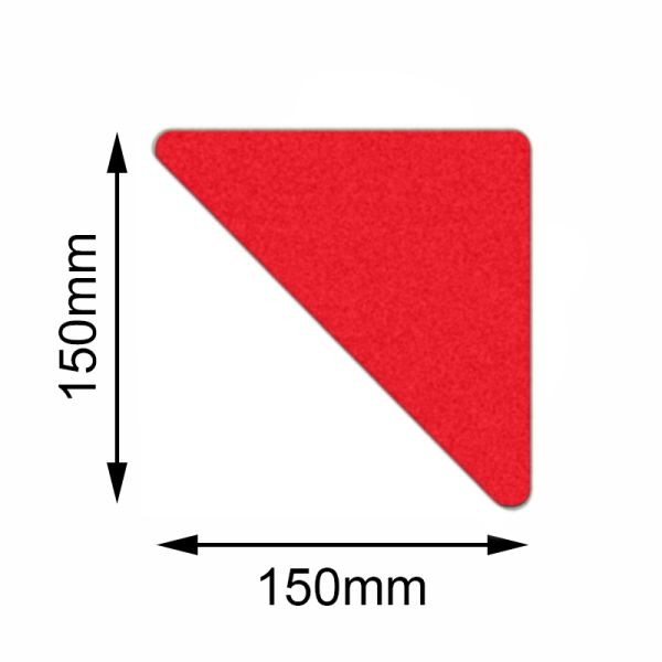 Marqueur de sol Mehlhose Triangle rouge de sécurité 150x150mm, UE: 10 pièces, KSRD1V10