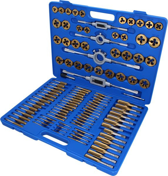 Brilliant Tools BT101985 Ensemble d'outils de coupe de filetage TiN, 110 pièces