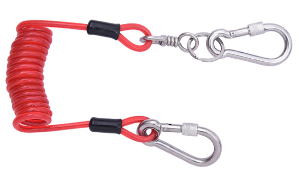 Sangle spirale pour outils Kratos avec mousquetons intégrés pour connecter des outils à un œillet de maintien d'outils sur le harnais ou sur, TS9000109