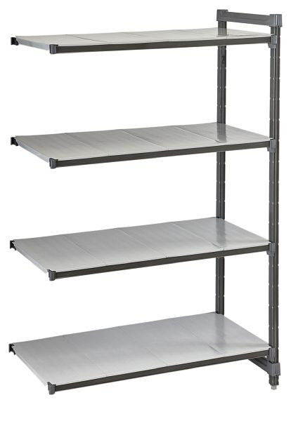 Unité complémentaire fermée Cambro Camshelving® Basics Plus, 190 kg par étagère, 4 étagères, 54 x 132,8 x 163 cm, CBA215464S4580