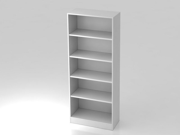 Étagère Hammerbacher 5OH avec panneau de base blanc, 80x40x200,4 cm (LxPxH), V6000/W