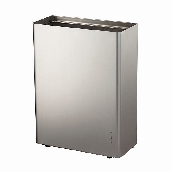 Poubelle Air Wolf d'un volume de 25 litres, série Lobo, H x L x P : 460 x 350 x 160 mm, acier inoxydable revêtu, 40-620