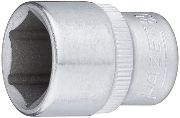 Clé à douille Hazet, hexagonale, carré creux 6,3 mm (1/4 pouce), profil de traction hexagonal externe, 14 mm, 850-14