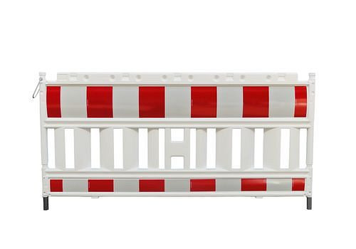 Clôture DENIOS Euro 2 selon ZTV-SA, largeur 2000 mm, rouge blanc, 249-309