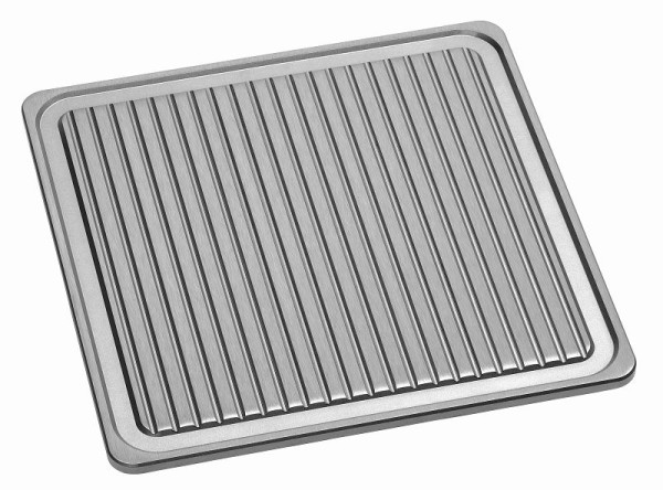 Plaque de grill Bartscher pour cuisinières à gaz, rainurée, 296051