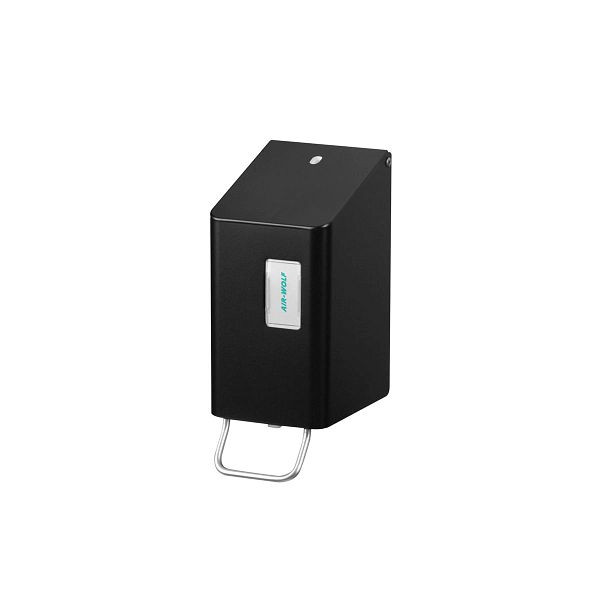 Distributeur de savon et de désinfectant Air Wolf, mural, noir, 250 ml, acier inoxydable, série Omega, 29-086
