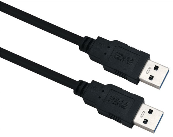 Câble de connexion Helos, USB 3.0 fiche A/fiche A, 5,0m, noir, 288324