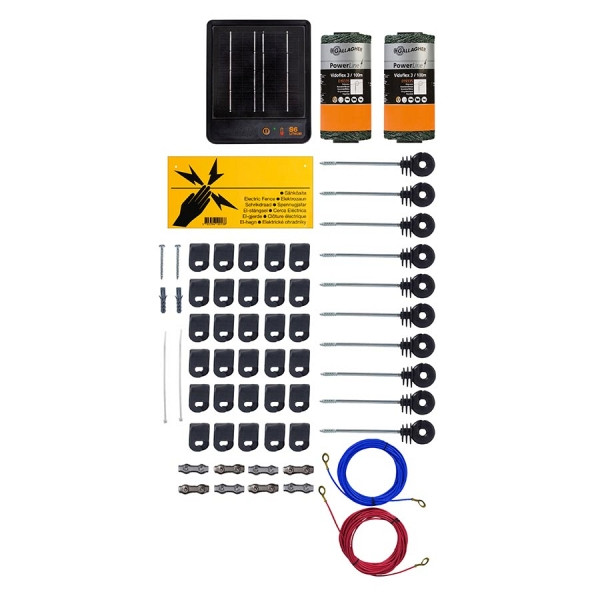 Kit de clôture électrique Gallagher pour chats S6 Solar, 087433