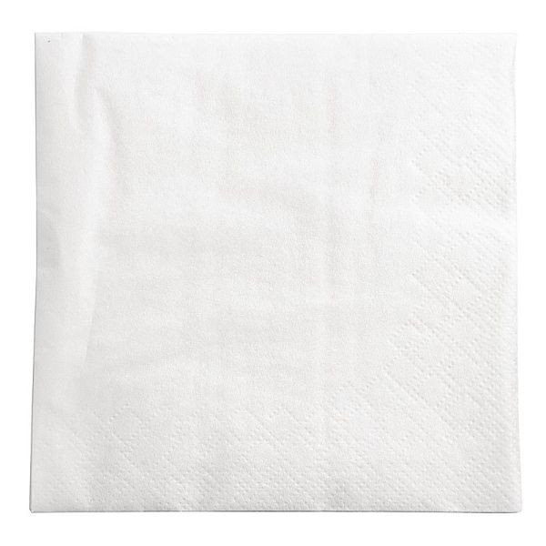Serviettes cocktail Fasana blanches 25cm, UV: 1500 pièces, CK881