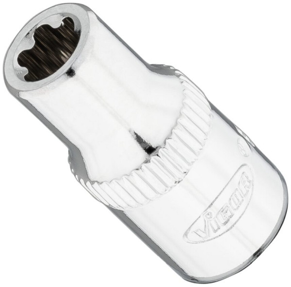 Insert de clé à douille VIGOR T-Plus, carré 6,3 mm (1/4 pouce), profil E+, E7+, V7920-EP7
