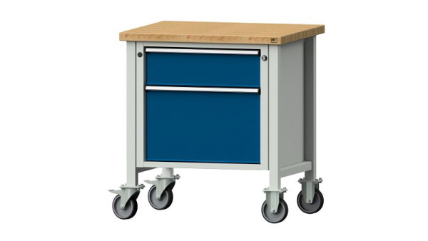 Établis ANKE Établi en caisson, modèle 55 V, 800 x 700 x 890 mm, RAL 7035/5010, BMP 40 mm, 307.033