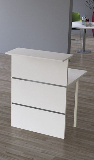 Extension de comptoir Kerkmann, L 800 x P 950 x H 1120 mm, blanc, 21357610