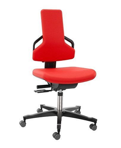 Chaise de travail Dauphin Premium, revêtement en tissu rouge, 266-921
