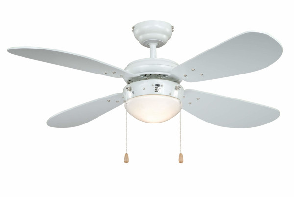 Ventilateur de plafond AireRyder classic 105 cm blanc avec éclairage et tirette, FN43311