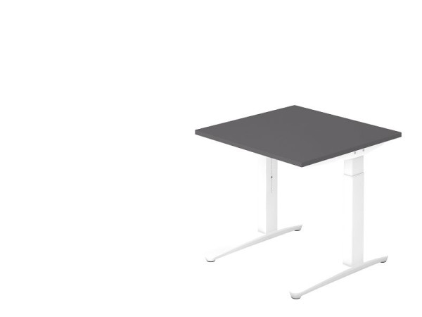 Hammerbacher bureau base C 80x80cm graphite/blanc, VXB08/G/WW