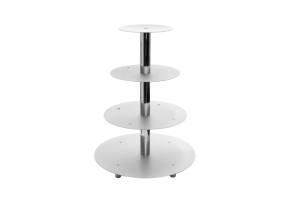 Présentoir à gâteaux à étages Schneider, 4 étages, argent, 146004