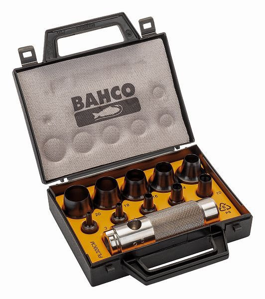 Jeu d'emporte-pièces Bahco, interchangeables, 11 pièces, Ø 3-20 mm, 400.003.020