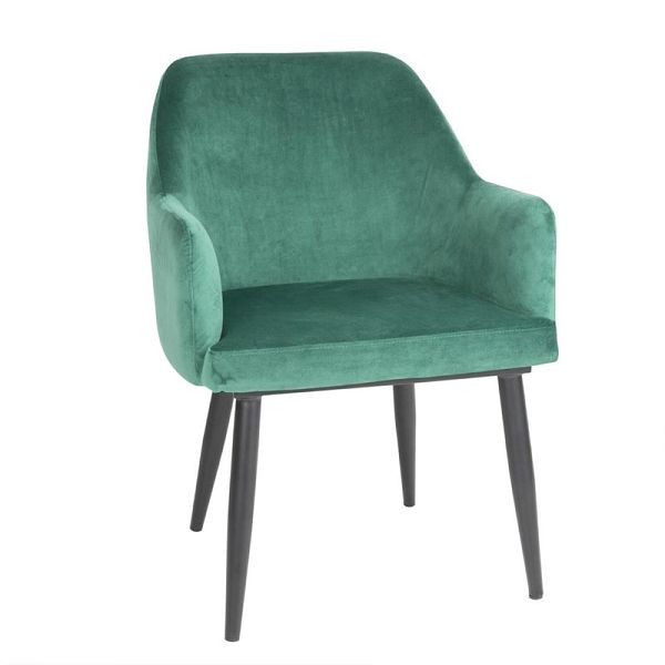 Lot de 2 chaises Bolero Lia Velvet - Vert foncé (2 pièces), FX070
