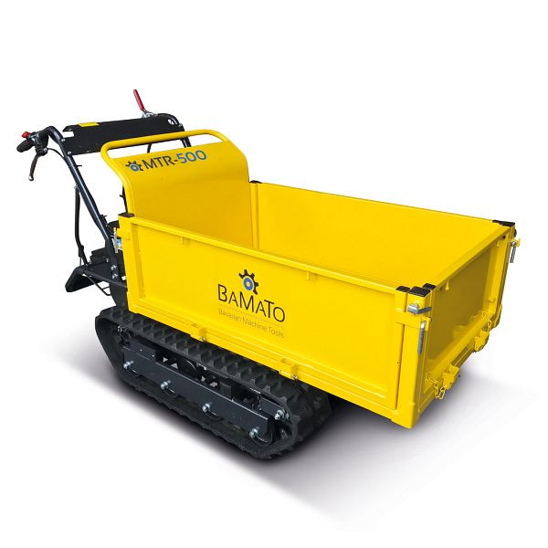 Mini dumper sur chenilles BAMATO, grand conteneur basculant, MTR-500