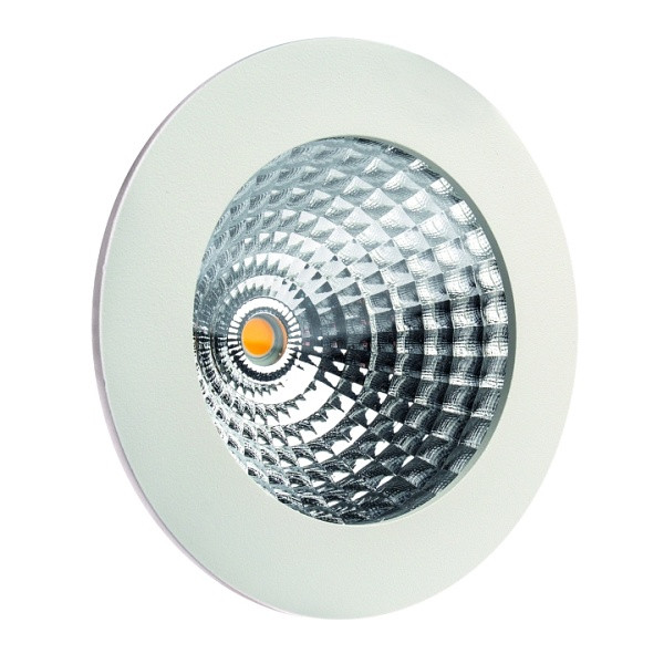 rutec Projekt NINQITA COB LED - spot encastré, rigide, rond, 400mA, 15W, IP40, 4000K, CRI80 - blanc, PDA151