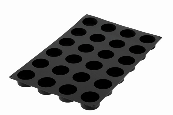 Moule à pâtisserie en silicone Schneider 600 x 400 mm, cylindre, 24 x 133 ml, Ø 70 mm, hauteur : 35 mm, 115343