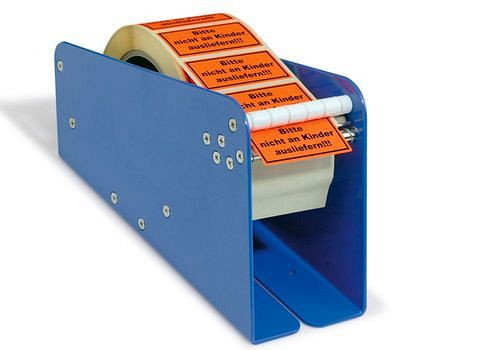 Distributeur d'étiquettes de table DENIOS, largeur utile jusqu'à 75 mm, 299654