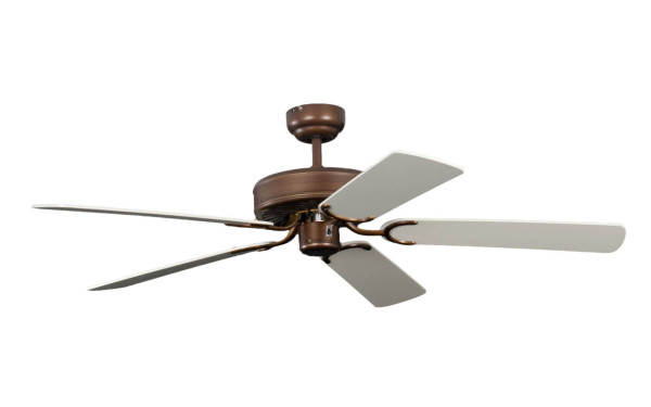 Ventilateur de plafond Pepeo Potkuri bronze vieilli / blanc 132 cm avec chaînette, 1335201232v3