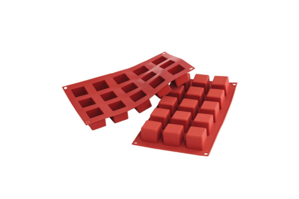 Moule à pâtisserie en silicone Schneider cube, dimensions 35 x 35 mm, hauteur 35 mm, 115099