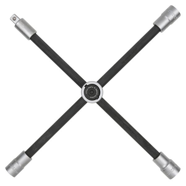 KS Tools clé cruciforme à roue avec joint coulissant pour voitures, 1/2"x17x19x21mm, 518.1154