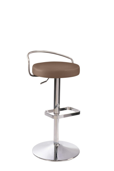 Mayer Sitzmöbel , structure chromée mate avec dossier, assise rembourrée, marron, 1201_26485
