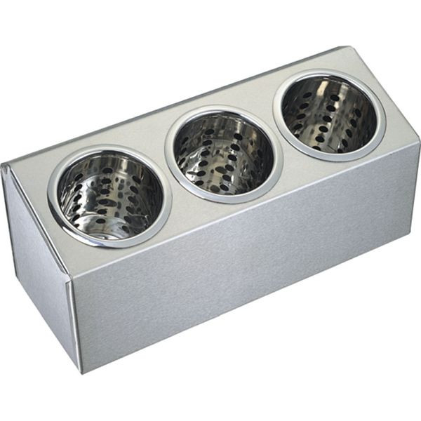 Porte-couverts Stalgast en acier inoxydable pour 3 porte-couverts, SM0601003