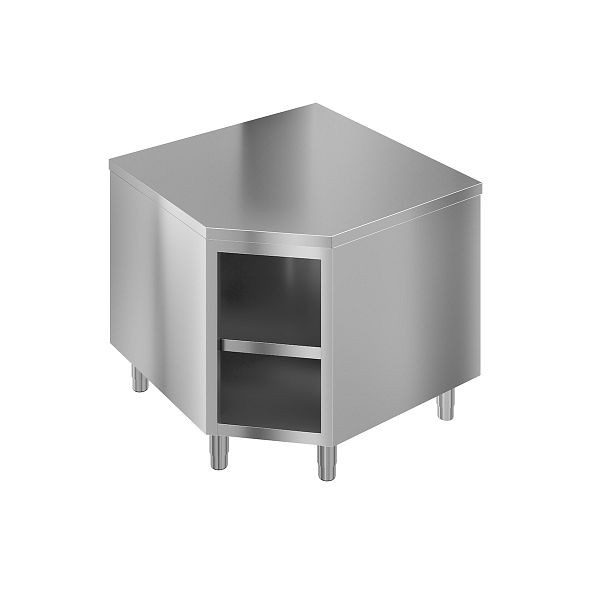 Vaiotec TOPLINE meuble d'angle 900 / ouvert, plan de travail épaisseur 40 mm, 90x90x85 cm, 10782
