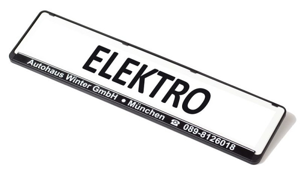 Panneau publicitaire Eichner pour amplificateur de plaque d'immatriculation, impression : "ELEKTRO", 9219-00347